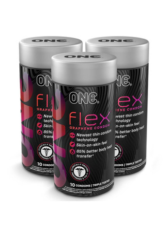 Презервативи FLEX 10 штук ультратонкі з графену американські оригінал One (303911163)