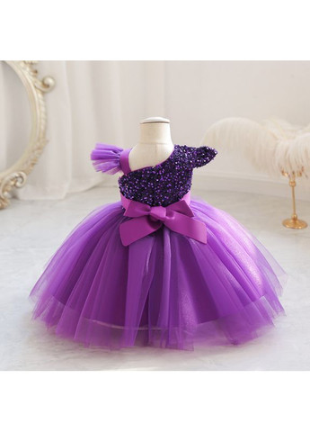 Фиолетовое красивое праздничное летнее платье для девочки No Brand (369842198)
