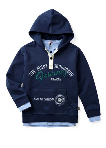 Трикотажный хлопковый реглан Аcademy QuadriFoglio Синий (0358) Quadri foglio (366892819)