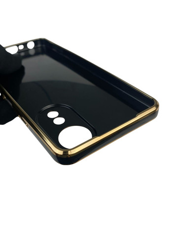 Чохол для A58 (4G) з кільцем MagSafe із золотою окантовкою на оппо а58 чорний gs1 Oppo (366230158)