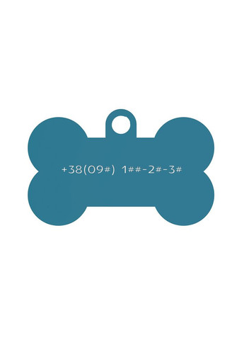 Адресник для собаки Blue 50x35мм Ekostar (367609772)
