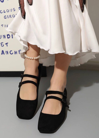 Egostyle Туфлі замшеві Мері Джейн з ремінцями мері джейн чорний з, україна — демісезон (324162278)