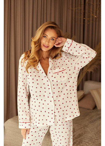 Белая всесезон женская пижама рубашка + брюки Asi.Store.ua