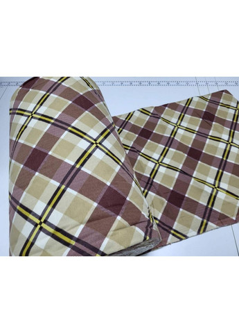 Постільна білизна з резинкою Крафт пастель, фланель(байка) Евро розмір, наволочки 70/70 No Brand (364218806)