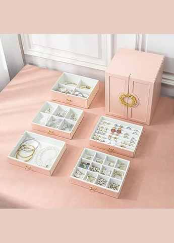Скринька SP-01181 Pink для прикрас і ювелірних виробів п'ятирівнева 10 шт. Casegrace (352012282)