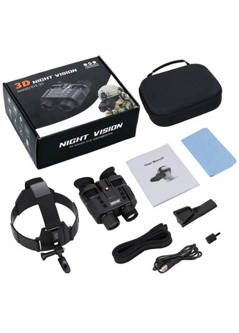 Бинокль ночного видения GVDA918 (до 400м в темноте) с креплением на голову + на шлем FMA L4G24 + карта 64Гб GVDA (333662585)