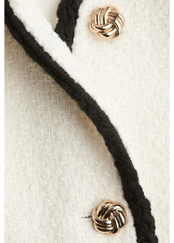 Жіночий укорочений піджак з букле Н&М (58492) XS Білий H&M (355797455)