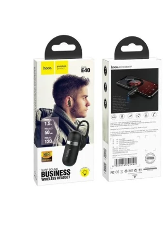 Бездротова Bluetooth-гарнітура E40 Black Hoco (335835209)
