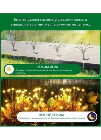 Садові світильники Solar Firefly Light Shinedo SD-SL816 6LED Warm White 2 шт світлячки на сонячній батареї для газону No Brand (385676809)