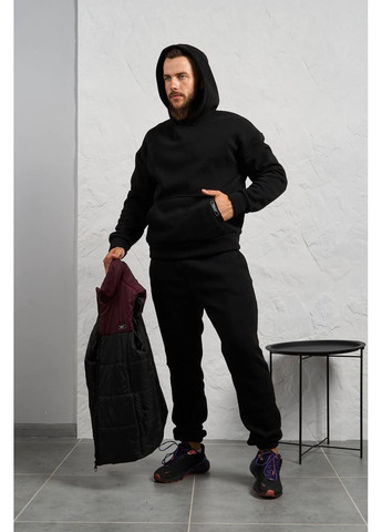 Черный зимний костюм мужской тройка Garna