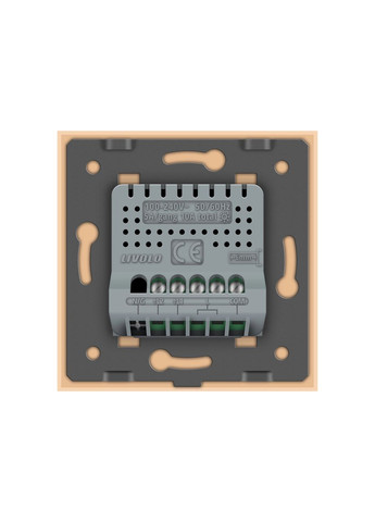 Розумний сенсорний прохідний/перехресний EC вимикач 2 сенсора золото скло (VL-M7FC2SZ2-2AP) Livolo (371777120)