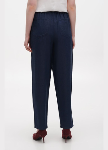 Вільні широкі штани з льону з високою посадкою на резинці і кишенями Канари., р., код 8310/44/107 ГАЛЕРЕЯ ЛЬОНУ (333164546)