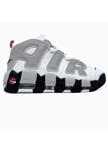 КРОССОВКИ ЖЕНСКИЕ NIKE AIR MORE UPTEMPO 96 WHITE / GRAY НАЙК АИР МОР АПТЕМПО No Brand белые демисезоны (369392763)