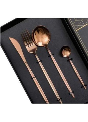 Набір столових приборів Yiwu HP-20-44 нержавіюча сталь 24 предмети на 6 персон Бронзовий No Brand (360977430)