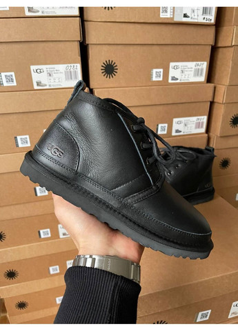 Уги Женские UGG Neumel Leather Black (Шкіра) (366196938)