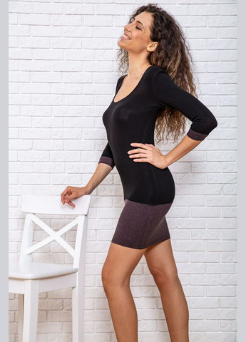 Чорна повсякденний міні-сукня з рукавом 3/4 вільного крою демісезонна для жінок чорно-синя (sku_167r154) No Brand однотонна