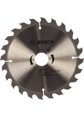 Пильный диск Eco for Wood (190x30x2.2 мм, 24 зубьев) по дереву (23427) Bosch (267819090)