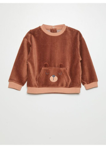 Коричнева піжама (комплект),коричневий з принтом, Kiabi