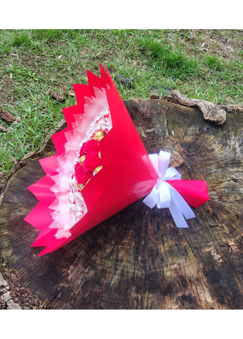 Букет з цукерок та Ferrero Rocher червоний Raffaello (352721662)