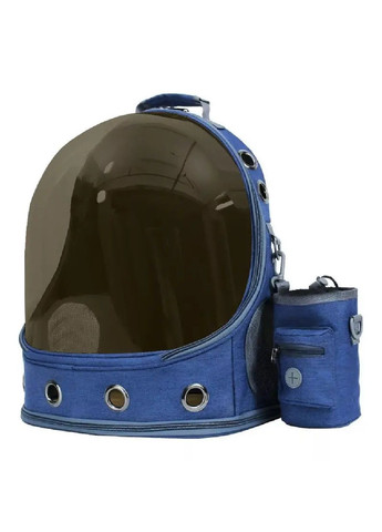 Рюкзак сумка переноска для животных кошек собак с прозрачной стенкой сумкой для мелочей 41х20х30 см (477213-Prob) Синий Unbranded (295543805)
