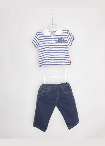 Синій літній комплект(футболка+штани) Mandarino