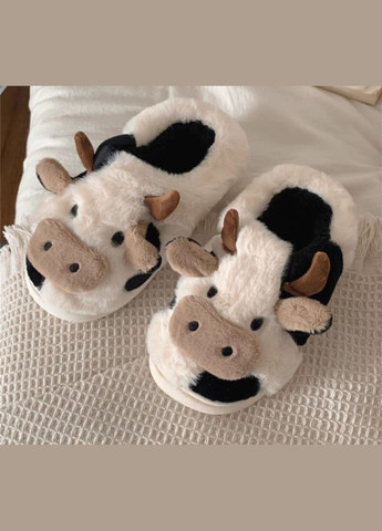 Хлопковые тапочки Мягкая милая коровка Женские домашние теплые тапочки 40-41 (наш размер 38-39) No Brand (348118571)