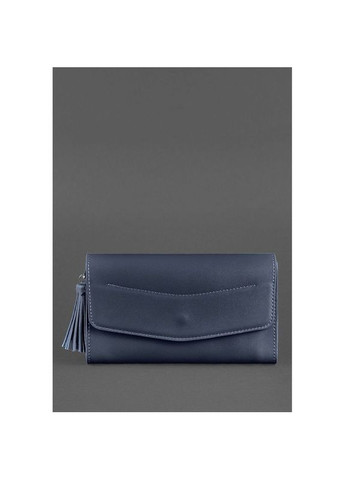 Поясная сумка женская кожаная через плечо с ремешком Элис темно синяя BlankNote (302008789)