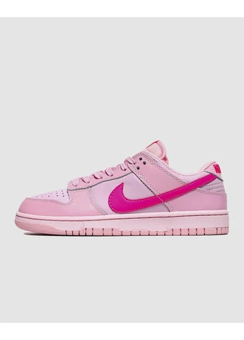 Розовые демисезонные кроссовки мужские nike dunk low gs triple pink найк данк розовые No Brand