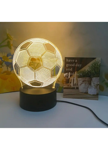 3D LED ночник «Футбольный мяч» – стильный светильник для детей и взрослых No Brand (358694009)