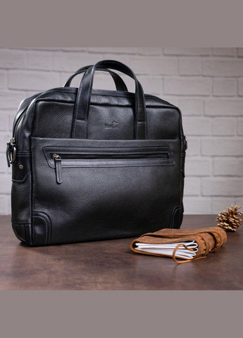 Сумка для ноутбука 11110 кожаная Черная Shvigel (298567835)