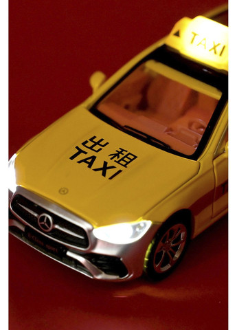 Машина металлическая – Mercedes Benz E300L (Такси) в масштабе 1:32 цвет разноцветный CB-00289173 АВТОПРОМ (370499460)
