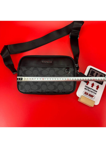 Чоловіча Барсетка crossbody чорна / Висока якість / стильна Сумка Коуч через плече Чоловічий месенджер Coach (361668564)