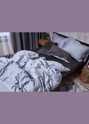 Комплект постельного белья Satin Premium двуспальный 175х210 наволочки 4х50х70 (MS-820002866) Moon&Star skyline gray (288043782)