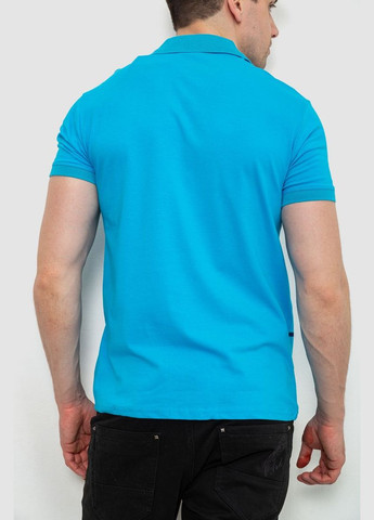 Голубая поло мужское в полоску 214r141 с коротким рукавом Ager