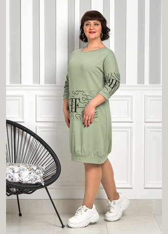 Оливкова плаття 14381 Alenka Plus