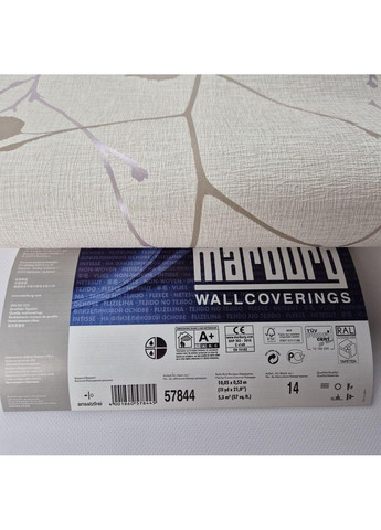 Обои виниловые на флизелине 0.53 × 10.05 м 57844, бежевые для спальни, гостиной и коридора MARBURG (368895610)