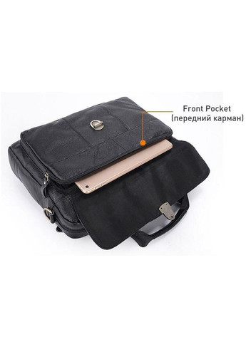 Портфель чоловічий шкіряний з замком 14801 Чорний Vintage (329147869)