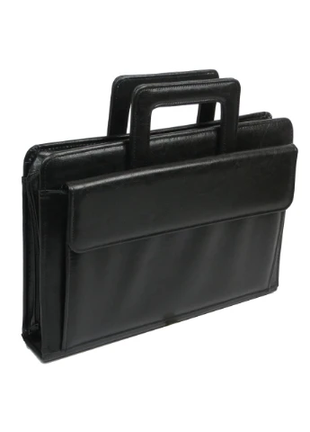 Папка-портфель із еко шкіри Чорна (AK-15) JPB (323585824)