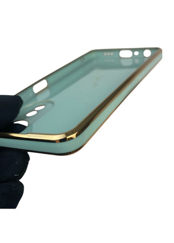 Чехол для A58 4G с кольцом-подставкой с золотой окантовкой на оппо а58 бирюзовый gs1 Oppo (366229212)