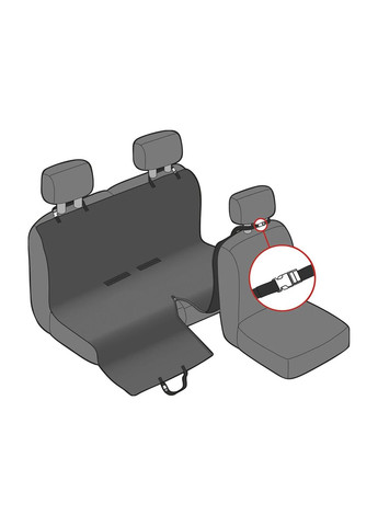 Чохол для захисту автокрісел від бруду 165х145 см чорний Zoofari (317191968)