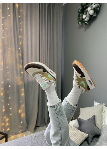 КРОССОВКИ ЖЕНСКИЕ NIKE AIR MAX 1 CREPE HEMP НАЙК АИР МАКС No Brand бежевые демисезоны (368887632)