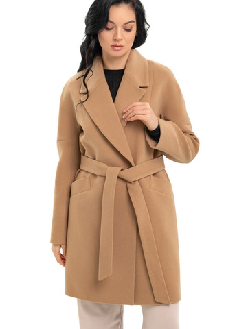 Пісочне демісезонне Практичне пальто із кашеміру «Макс» пісочне Emass