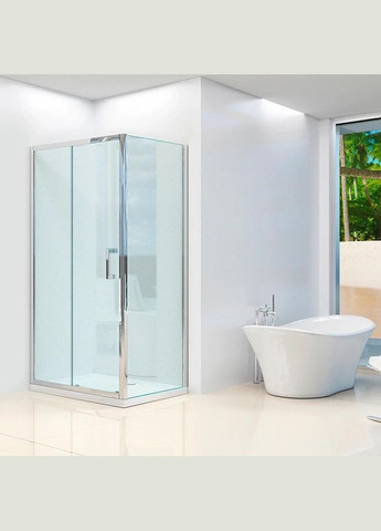 Душова кабіна A-517 140х90х195 см, розсувні двері, профіль хром Dusel (328596696)