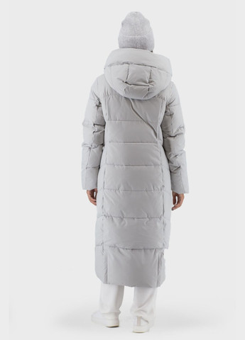 Серый зимний Пуховик No Brand