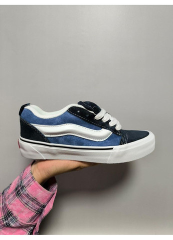КЕДЫ ЖЕНСКИЕ VANS KNU SKOOL BLUE WHITE ВАНС КНУ СКУЛ No Brand белые демисезоны (367168380)