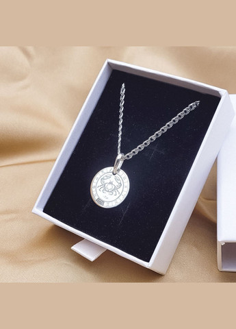 Срібний кулон з гравіюванням. Гравіювання Знак зодіака Рак арт.82801 No Brand (322033793)