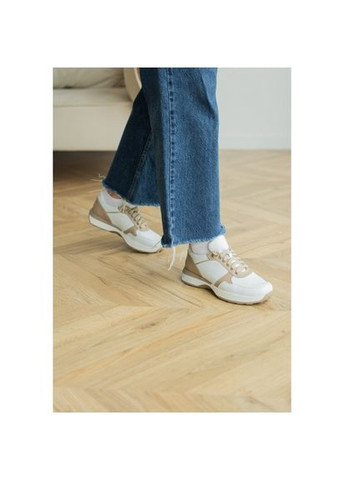 Цветные белые кроссовки с вставками cappuccino натуральная кожа р. (vm-om17) Vm-Villomi