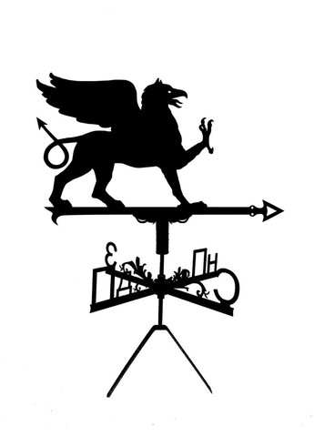 Флюгер Грифон №2, флюгер на дах з металу 2 мм. No Brand (368896620)