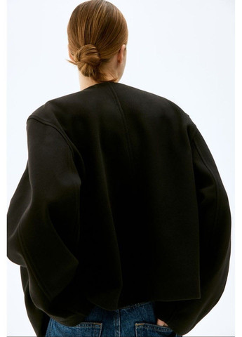 Жіночий фетровий піджак з шалевим коміром Н&М (57672) XS Чорний H&M (303549030)