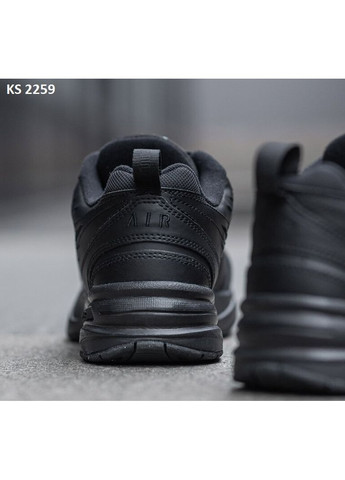 Черные демисезонные кроссовки мужские nike air monarch iv black найк аир монарх No Brand